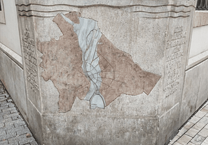 A map carved in stone shows the devastation in 1838.