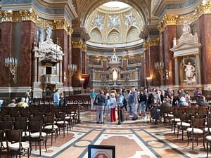 Inside St Stephen's Basilica, the most important church in Hungary