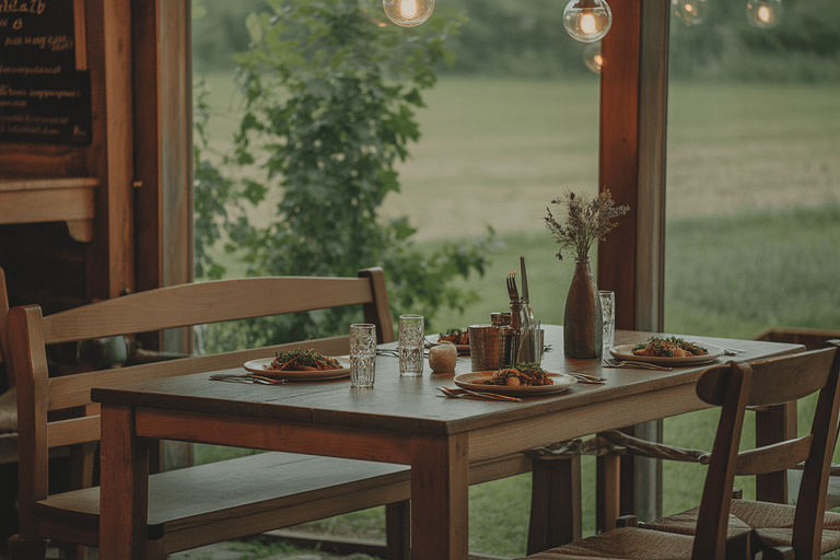 Rustic cozy restaurant